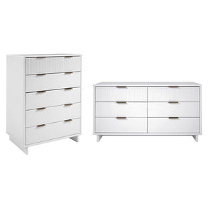 Manhattan Comfort Granville Modern Chest and Double Dresser White GRAN061