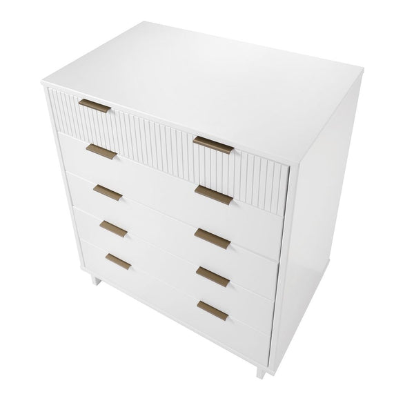 Manhattan Comfort Granville Modern Chest and Double Dresser White GRAN061