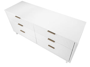 Manhattan Comfort Granville Modern Chest and Double Dresser White GRAN061