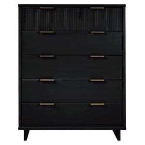 Manhattan Comfort Granville Modern Chest and Double Dresser Black GRAN062