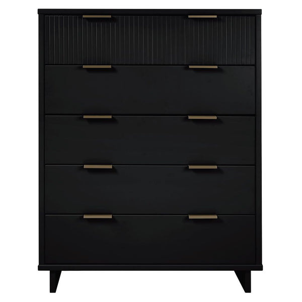 Manhattan Comfort Granville Modern Chest and Double Dresser Black GRAN062