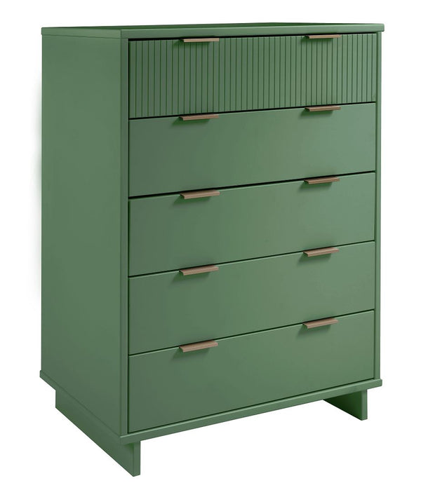 Manhattan Comfort Granville Modern Chest and Double Dresser Sage Green GRAN063