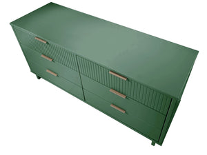 Manhattan Comfort Granville Modern Chest and Double Dresser Sage Green GRAN063