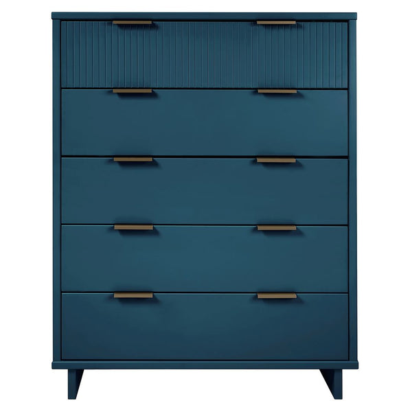 Manhattan Comfort Granville Modern Chest and Double Dresser Midnight Blue GRAN064