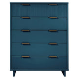Manhattan Comfort Granville Modern Chest and Double Dresser Midnight Blue GRAN064
