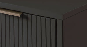 Manhattan Comfort Granville Modern Chest and Double Dresser Dark Grey GRAN065