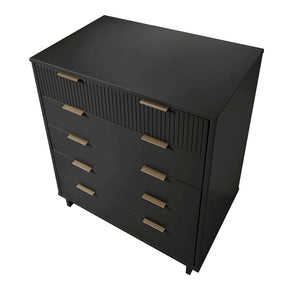 Manhattan Comfort Granville Modern Chest and Double Dresser Dark Grey GRAN065