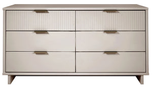 Manhattan Comfort Granville Modern Chest and Double Dresser Light Grey GRAN066