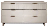 Manhattan Comfort Granville Modern Chest and Double Dresser Light Grey GRAN066