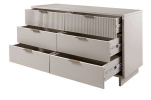 Manhattan Comfort Granville Modern Chest and Double Dresser Light Grey GRAN066