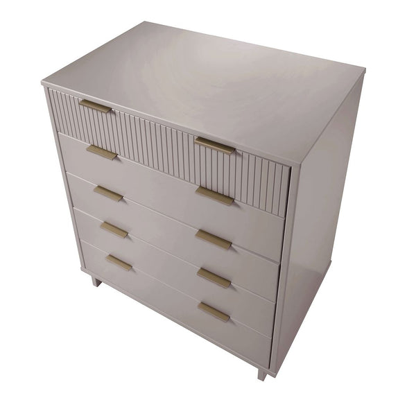 Manhattan Comfort Granville Modern Chest and Double Dresser Light Grey GRAN066