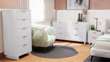 Manhattan Comfort Granville Modern 3 Piece Dresser Set - Tall Narrow, Double Dresser, and Nightstand White GRAN071