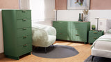 Manhattan Comfort Granville Modern 3 Piece Dresser Set - Tall Narrow, Double Dresser, and Nightstand Sage Green GRAN073