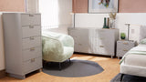 Manhattan Comfort Granville Modern 3 Piece Dresser Set - Tall Narrow, Double Dresser, and Nightstand Light Grey GRAN076