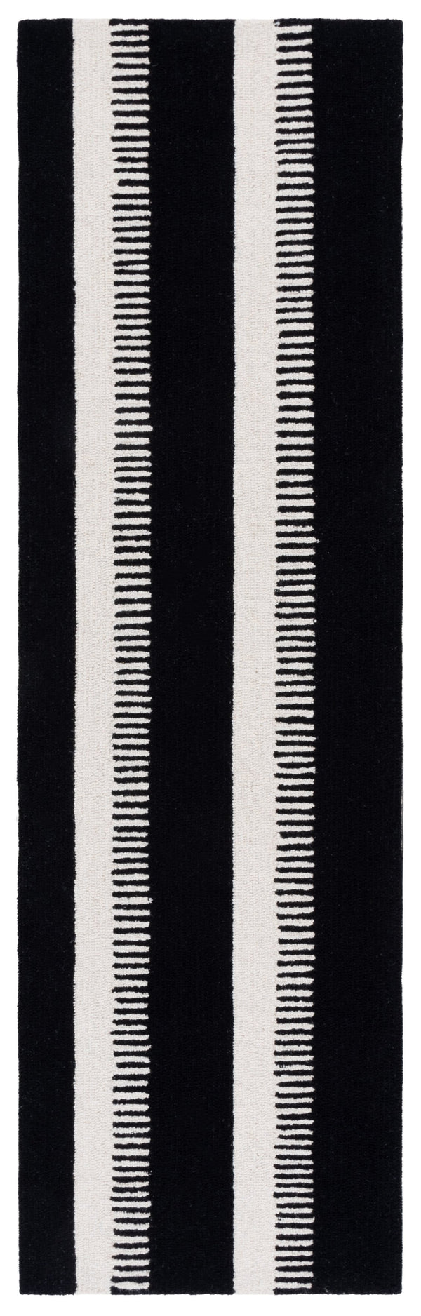 Safavieh Genre Elegant Hand-tufted Area Rug - Stylish Runner Design For Modern Home Décor And Comfort Black ,Ivory Wool Pile Gre153z-28