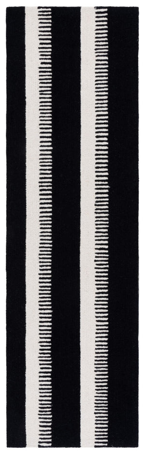 Safavieh Genre Exquisite Hand-tufted Area Rug In Elegant Contrasting Tones - Perfect For Modern Spaces Black ,Ivory Wool Pile Gre153z-6