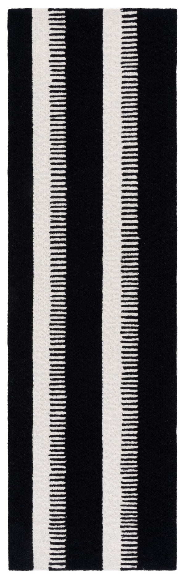 Safavieh Genre Exquisite Hand-tufted Area Rug In Elegant Contrasting Tones - Perfect For Modern Spaces Black ,Ivory Wool Pile Gre153z-6