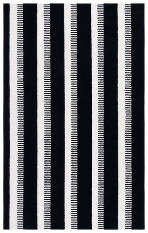 Safavieh Genre Elegant Hand-tufted Area Rug - Stylish Runner Design For Modern Home Décor And Comfort Black ,Ivory Wool Pile Gre153z-5