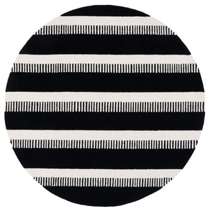 Safavieh Genre Exquisite Hand-tufted Area Rug In Elegant Contrasting Tones - Perfect For Modern Spaces Black ,Ivory Wool Pile Gre153z-6