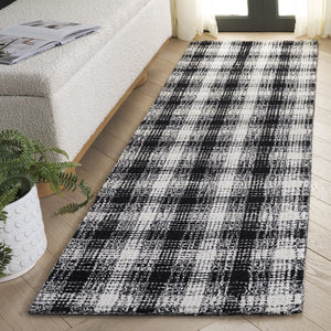 Safavieh Genre Hand-tufted Wool Runner - Elegant Modern Design With Abstract Patterns For Stylish Interiors Black ,Ivory Wool Pile Gre154z-28