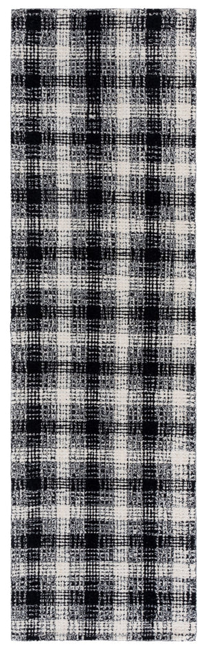 Safavieh Genre Hand-tufted Wool Runner - Elegant Modern Design With Abstract Patterns For Stylish Interiors Black ,Ivory Wool Pile Gre154z-28
