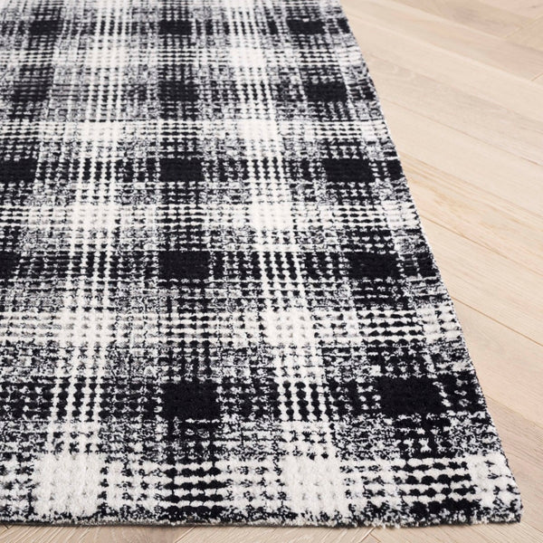 Safavieh Genre Hand-tufted Wool Area Rug - Modern Abstract Design For Elegant Home Decor & Comfort Black ,Ivory Wool Pile Gre154z-8
