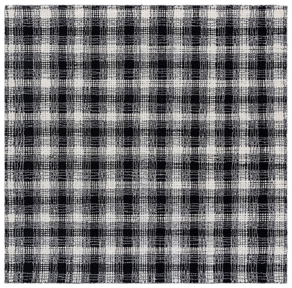 Safavieh Genre Hand-tufted Wool Area Rug - Modern Abstract Design For Elegant Home Decor & Comfort Black ,Ivory Wool Pile Gre154z-8