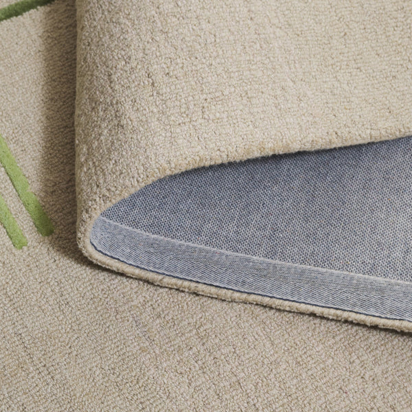 Safavieh Genre Hand-Tufted Green Beige Wool-Cotton Square Rug, Low-Profile Pile, Durable Elegant Texture For Modern Spaces 6'-0" x 6'-0" GRE204Y-6SQ