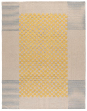 Safavieh Genre Hand-Tufted Gold Beige Runner Rug — Wool-Cotton Texture, Low-Profile Scandinavian Minimalism 2'-3" x 8'-0" GRE207D-28