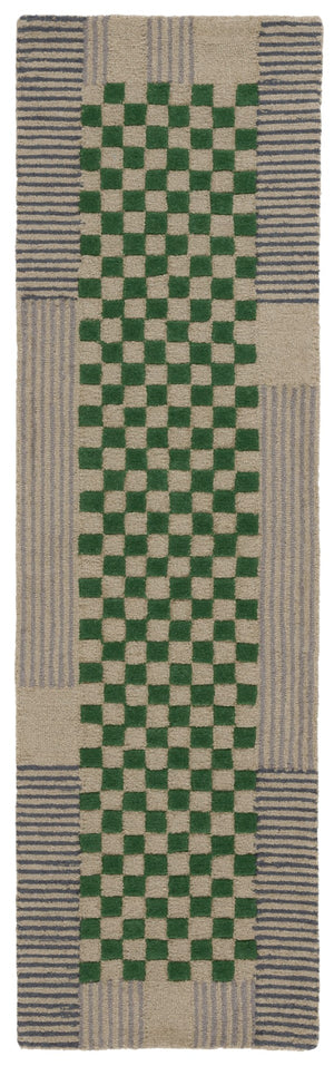 Safavieh Genre Hand-tufted Area Rug In Chic Grey And Green - Luxurious Modern Design For Any Space Grey ,Green 85% Wool,15% Cotton Gre207f-7sq