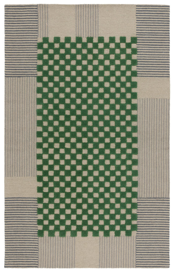 Safavieh Genre Hand-tufted Area Rug In Chic Grey And Green - Luxurious Modern Design For Any Space Grey ,Green 85% Wool,15% Cotton Gre207f-7sq