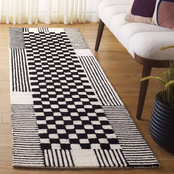 Safavieh Genre Hand-tufted Area Rug In Chic Grey And Green - Luxurious Modern Design For Any Space Black ,Ivory Wool Pile Gre207z-29
