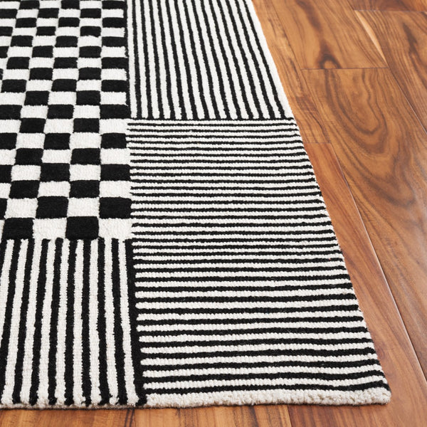 Safavieh Genre Hand-tufted Area Rug In Chic Grey And Green - Luxurious Modern Design For Any Space Black ,Ivory Wool Pile Gre207z-29