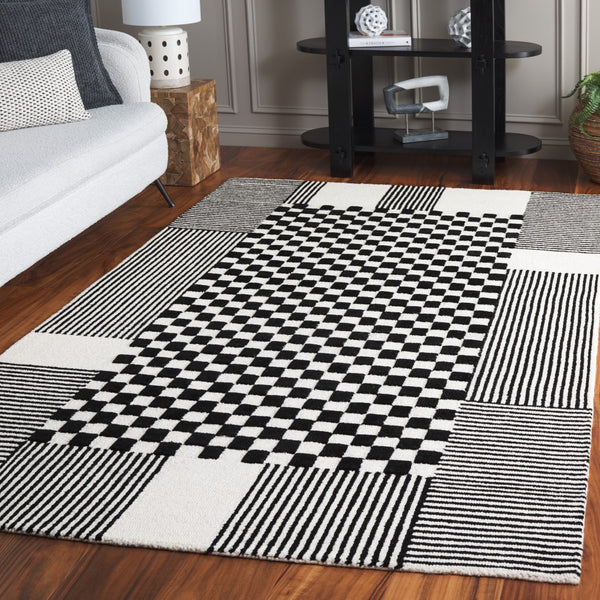 Safavieh Genre Hand-tufted Area Rug In Chic Grey And Green - Luxurious Modern Design For Any Space Black ,Ivory Wool Pile Gre207z-29