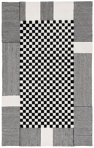 Safavieh Genre Hand-tufted Area Rug In Chic Grey And Green - Luxurious Modern Design For Any Space Black ,Ivory Wool Pile Gre207z-29