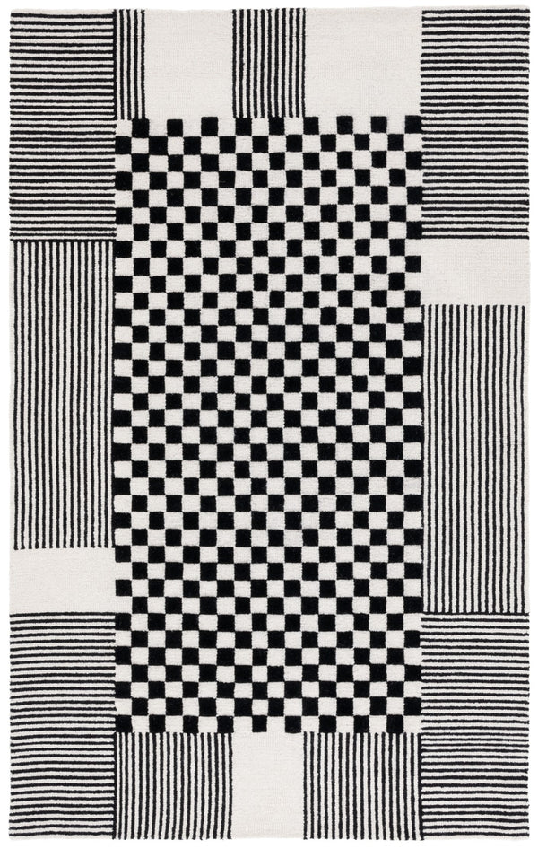 Safavieh Genre Hand-tufted Area Rug In Chic Grey And Green - Luxurious Modern Design For Any Space Black ,Ivory Wool Pile Gre207z-29
