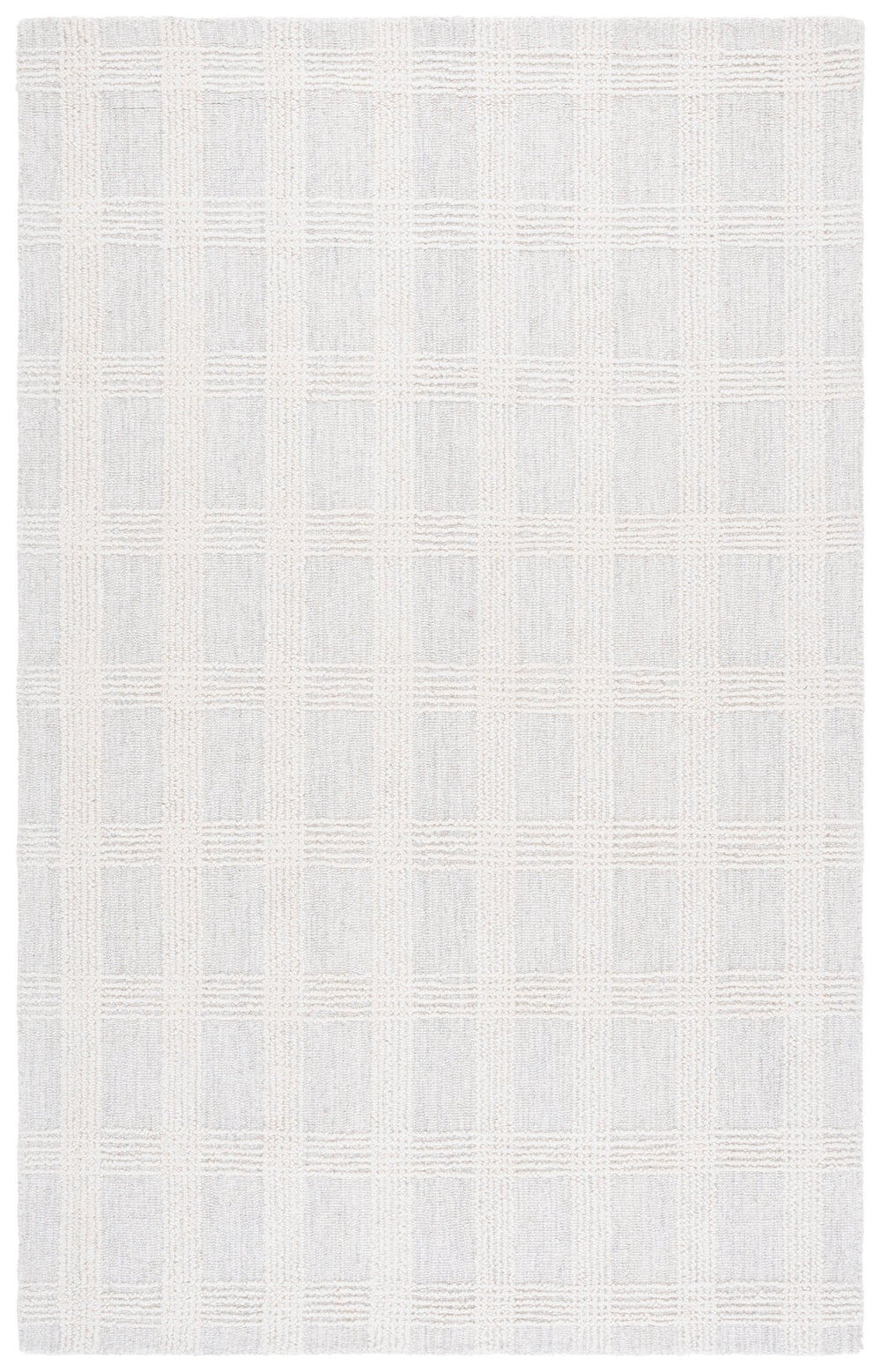 Safavieh Genre Hand-Tufted Silver Ivory Runner Rug — 85% Wool 15% Cotton, Low-Profile Plush For Hallways 2'-3" x 8'-0" GRE208G-28