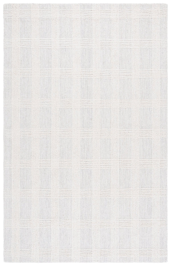 Safavieh Genre Hand-Tufted Silver Ivory Runner Rug — 85% Wool 15% Cotton, Low-Profile Plush For Hallways 2'-3" x 8'-0" GRE208G-28