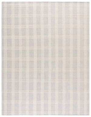 Safavieh Genre Hand-Tufted Silver Ivory Runner Rug — 85% Wool 15% Cotton, Low-Profile Plush For Hallways 2'-3" x 8'-0" GRE208G-28