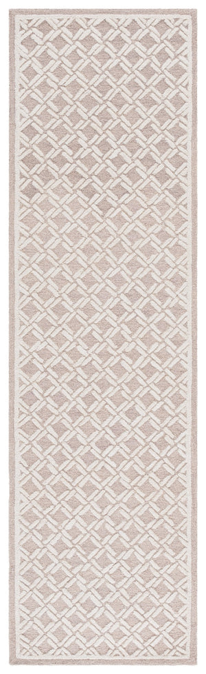 Safavieh Genre Hand-tufted Runner Rug With Geometric Design - Luxurious Wool And Cotton For Timeless Elegance Beige ,Ivory 80% Wool & 20% Cotton Gre350b-28