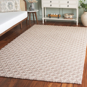 Safavieh Genre Luxurious Hand-tufted Area Rug With Diamond Trellis Pattern For Elegant Home Decor Solutions Beige ,Ivory 80% Wool & 20% Cotton Gre350b-6