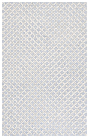 Safavieh Genre Hand-tufted Runner Rug With Geometric Design - Luxurious Wool And Cotton For Timeless Elegance Blue ,Ivory 80% Wool & 20% Cotton Gre350m-5