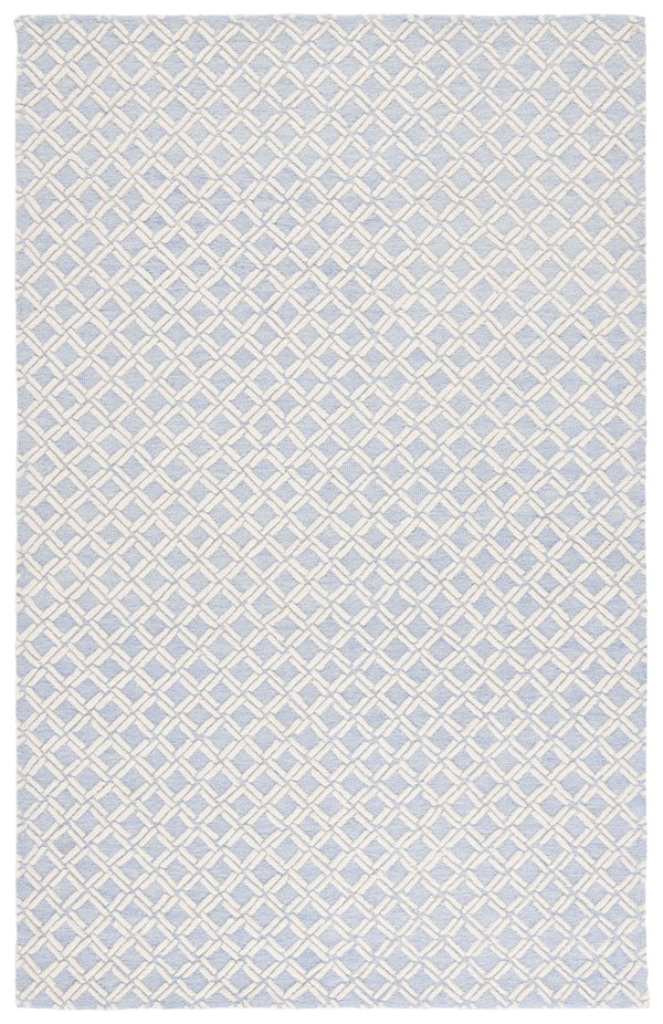 Safavieh Genre Hand-tufted Runner Rug With Geometric Design - Luxurious Wool And Cotton For Timeless Elegance Blue ,Ivory 80% Wool & 20% Cotton Gre350m-5