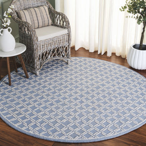Safavieh Genre Hand-tufted Runner Rug With Geometric Design - Luxurious Wool And Cotton For Timeless Elegance Blue ,Ivory 80% Wool & 20% Cotton Gre350m-6r