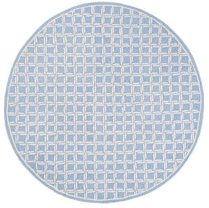 Safavieh Genre Hand-tufted Runner Rug With Geometric Design - Luxurious Wool And Cotton For Timeless Elegance Blue ,Ivory 80% Wool & 20% Cotton Gre350m-6r