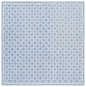 Safavieh Genre Luxurious Hand-tufted Area Rug With Diamond Trellis Pattern For Elegant Home Decor Solutions Blue ,Ivory 80% Wool & 20% Cotton Gre350m-4