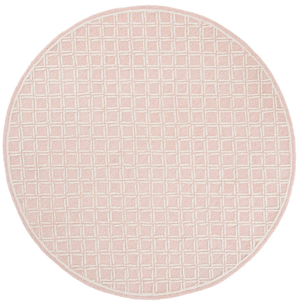 Safavieh Genre Hand-tufted Runner Rug With Geometric Design - Luxurious Wool And Cotton For Timeless Elegance Pink ,Ivory 80% Wool & 20% Cotton Gre350u-6r
