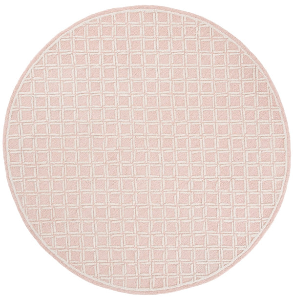 Safavieh Genre Luxurious Hand-tufted Area Rug With Diamond Trellis Pattern For Elegant Home Decor Solutions Pink ,Ivory 80% Wool & 20% Cotton Gre350u-4