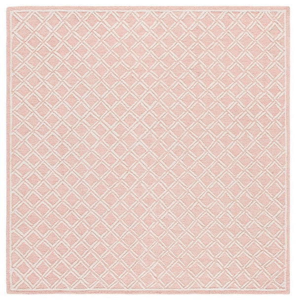 Safavieh Genre Luxurious Hand-tufted Area Rug With Diamond Trellis Pattern For Elegant Home Decor Solutions Pink ,Ivory 80% Wool & 20% Cotton Gre350u-4