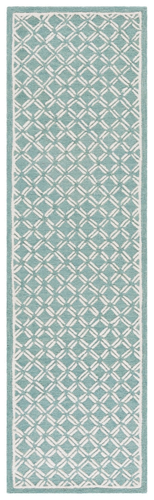 Safavieh Genre Luxurious Hand-tufted Area Rug With Diamond Trellis Pattern For Elegant Home Decor Solutions Green ,Ivory 80% Wool & 20% Cotton Gre350y-6